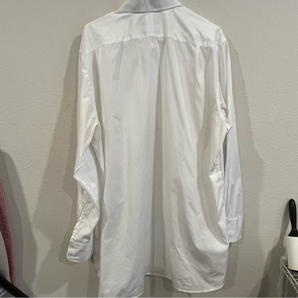 PINK Thomas Pink classic white button down long sleeve shirt 18-35 1/2 - Picture 10 of 12